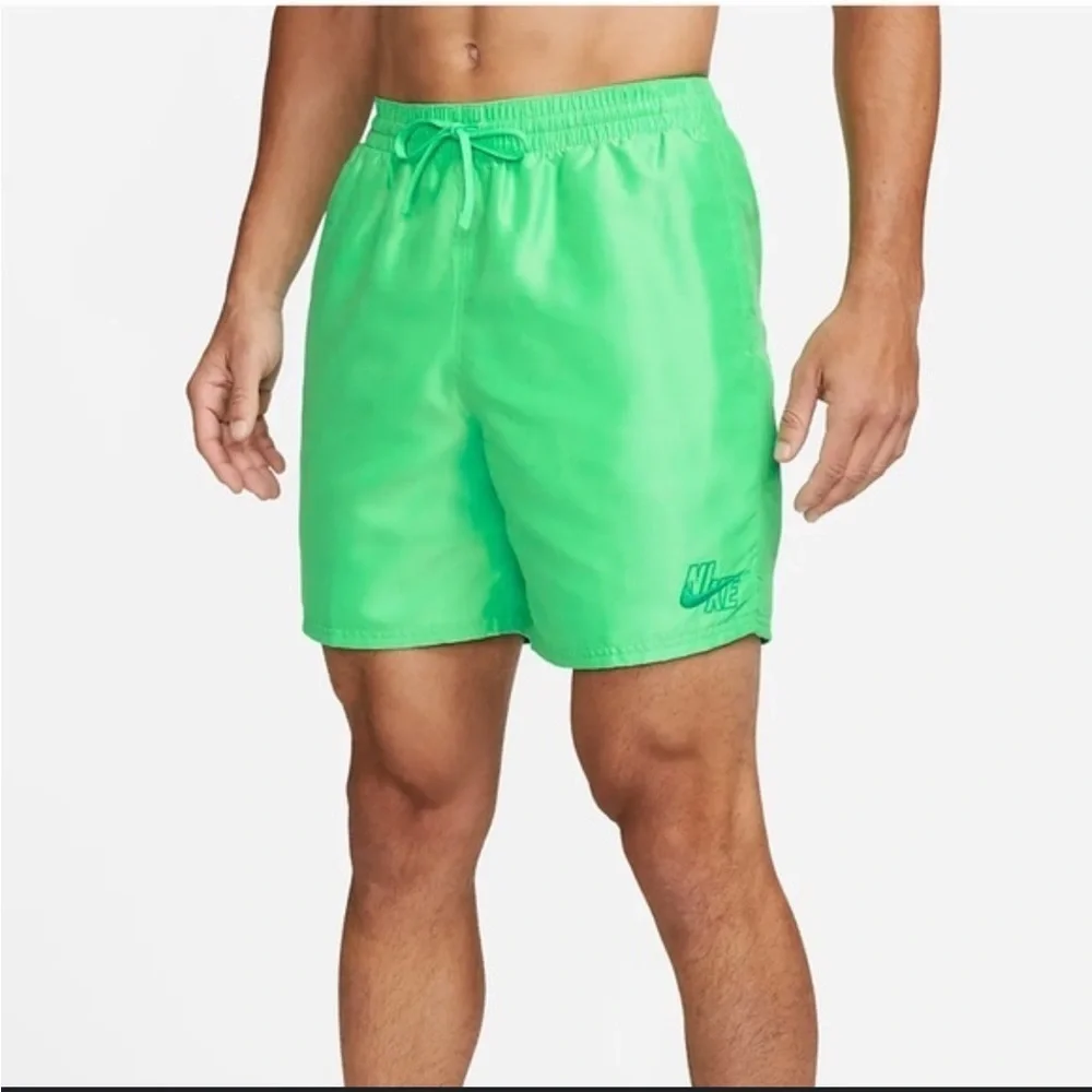 Men’s Nike XL Bright Green Lined Volley Swim Shorts